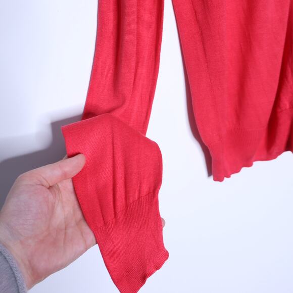 VERSACE Collection Silk Cotton V-Neck Sweater Melon Stretch Casual Men's M - Picture 5 of 13